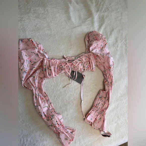 NWT House of CB Henrietta Shirred Bralette Top - Picture 7 of 15